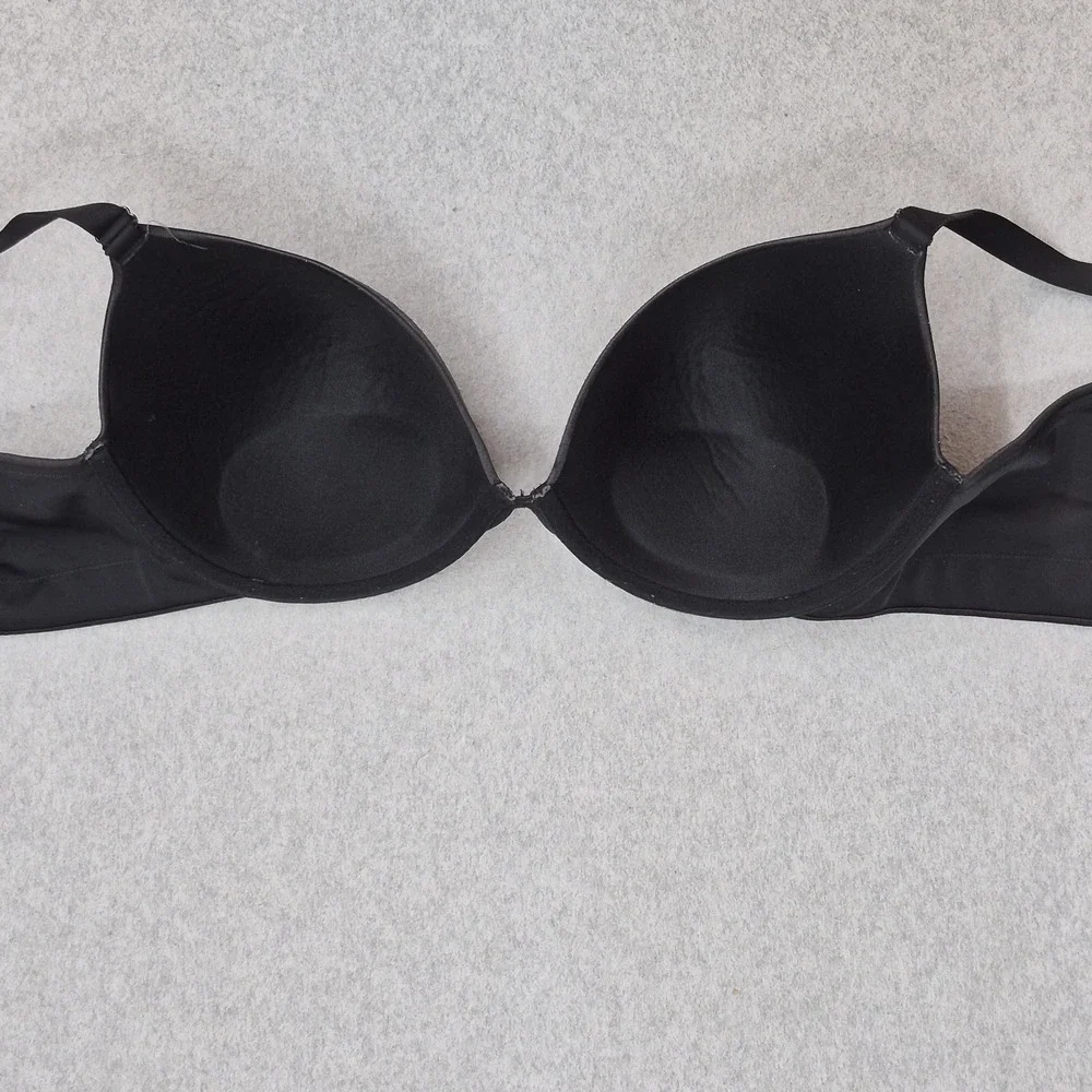 Cacique Women Bra 48C Black Boost Plunge Underwired Adjustable Straps
